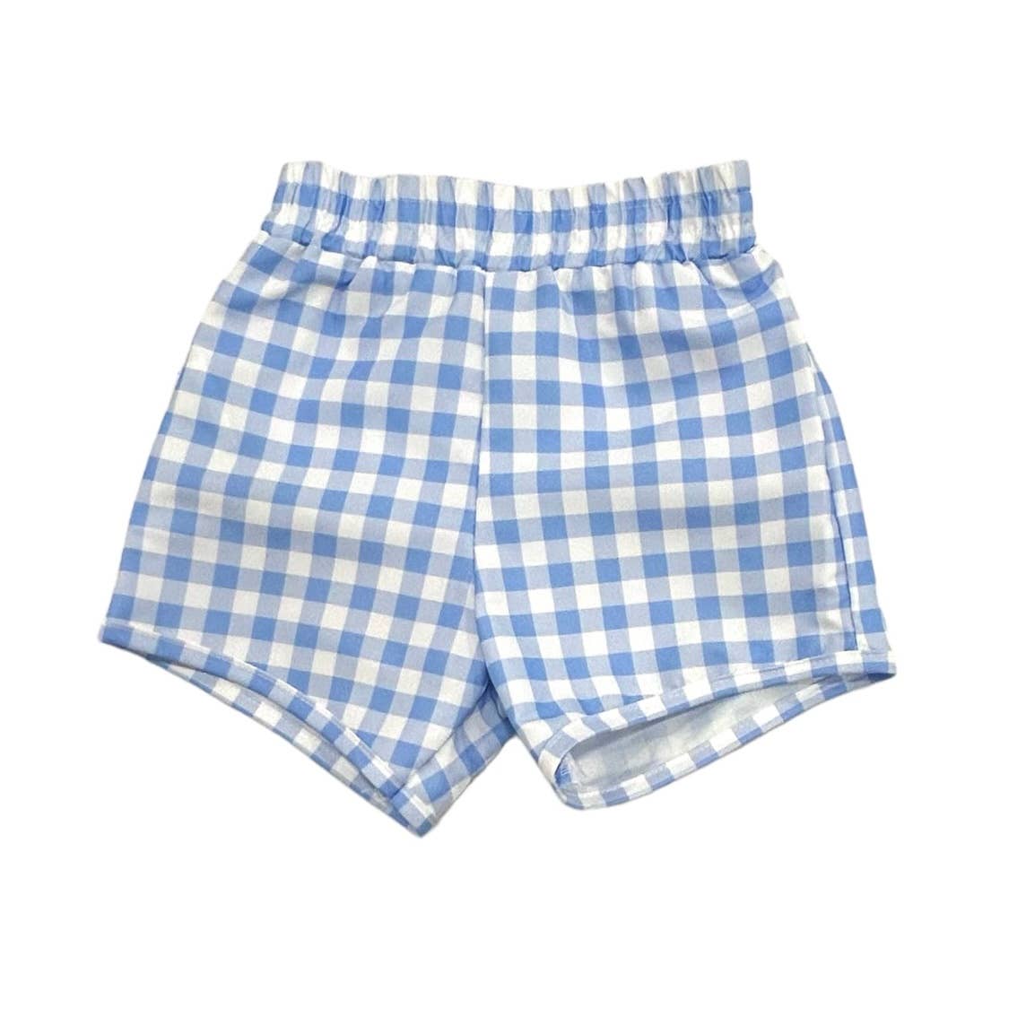 Blue Gingham Boys Summer Swim Shorts