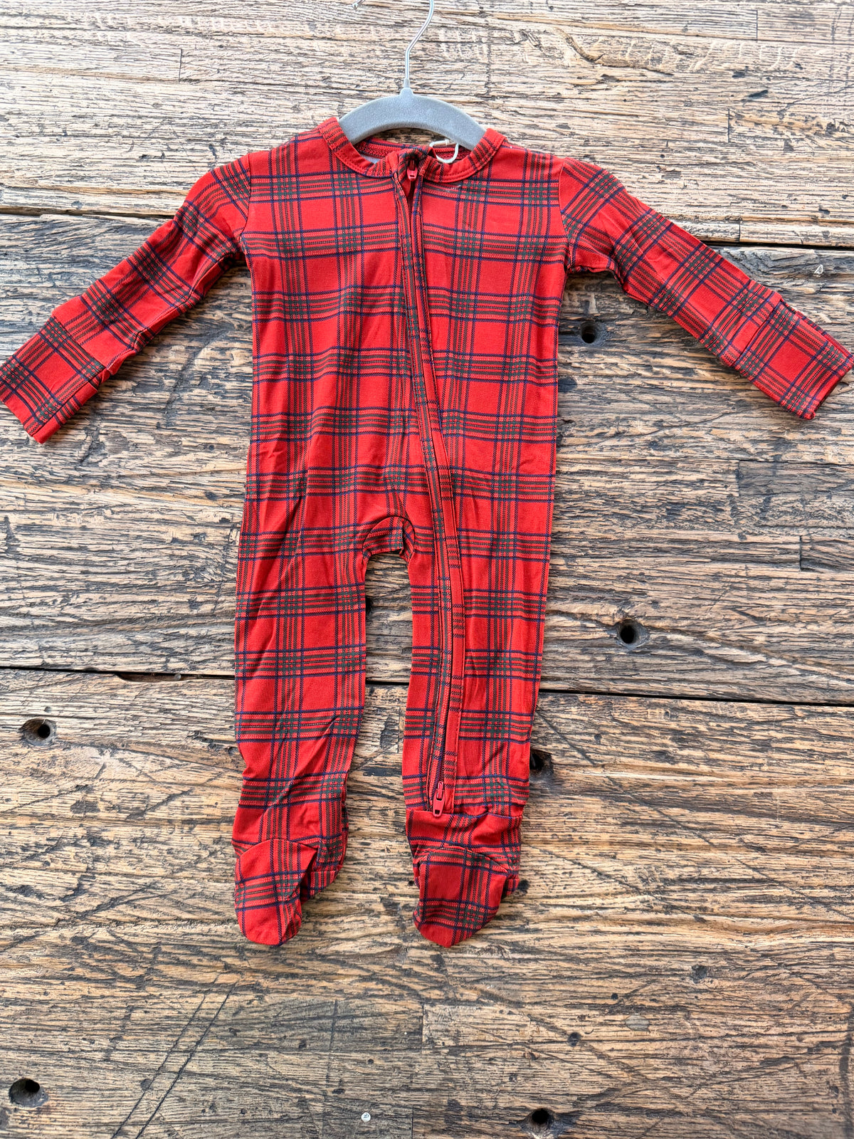 Christmas Plaid Footie