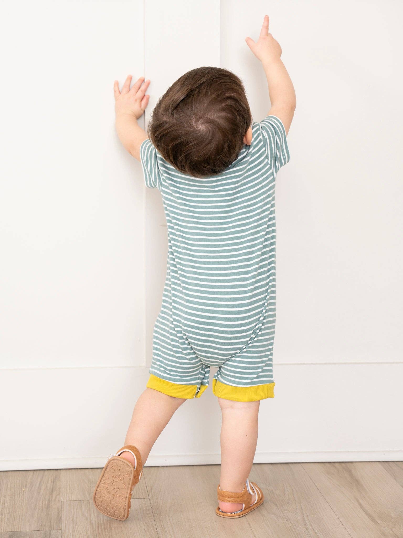 Poppy Sunshine Striped Pocket Romper