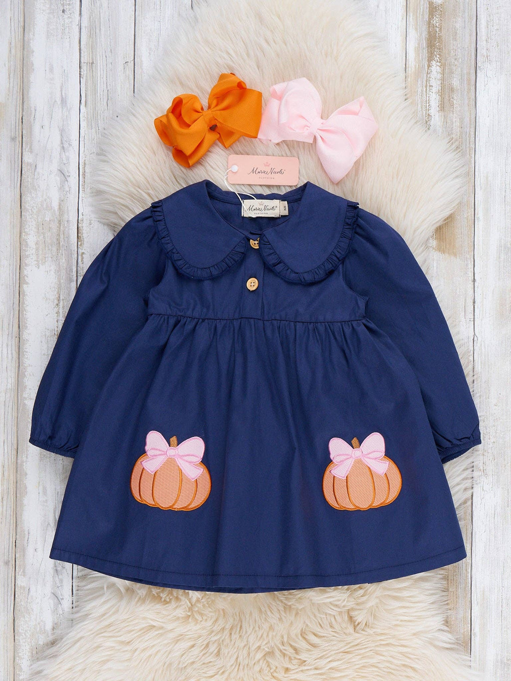 Pretty as a Pumpkin Embroidered Dress