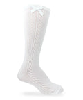 1650 Pointelle Bow Knee High Socks