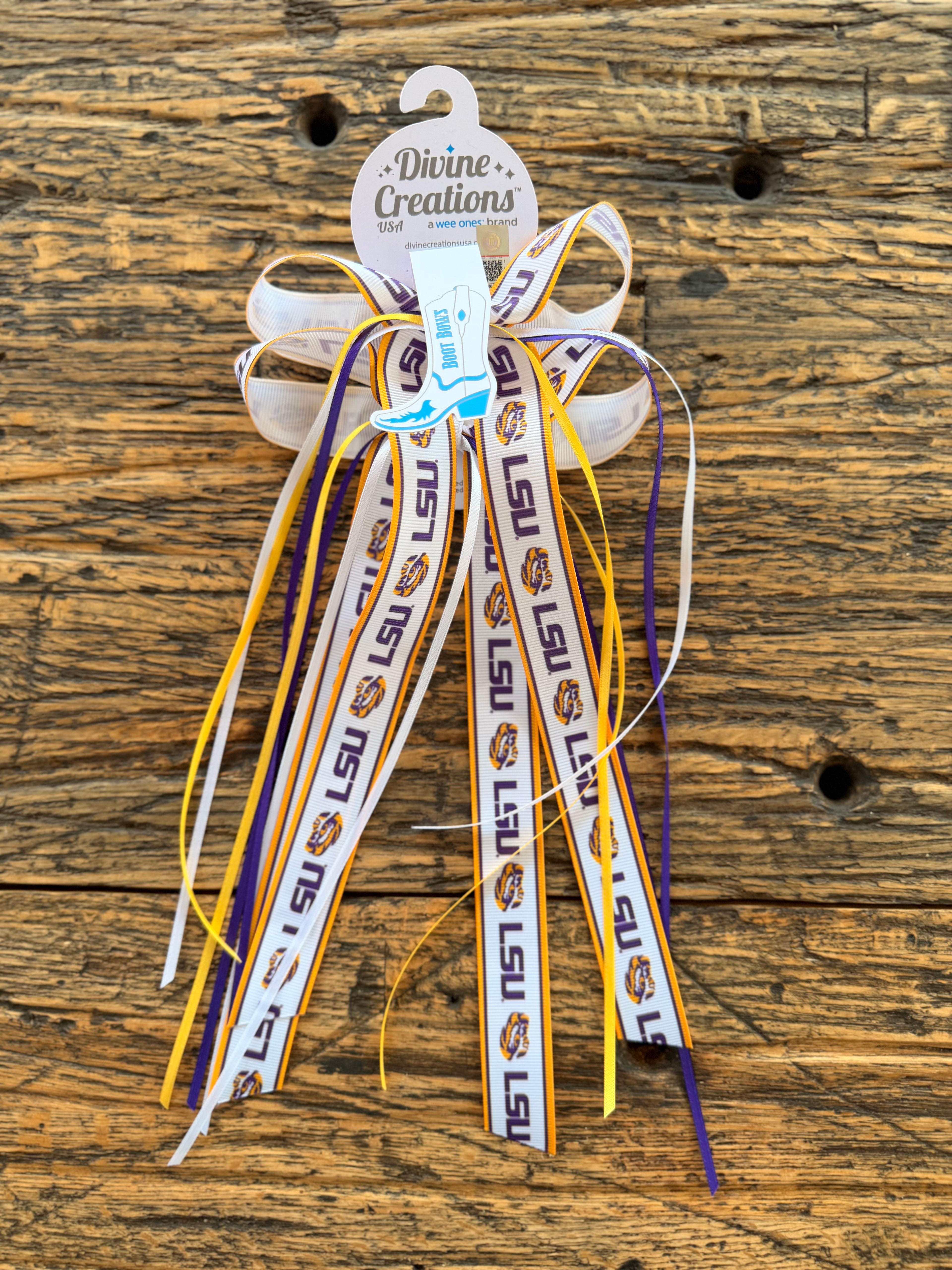 LSU Boot Bow Pair