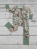 Deer Hunting Camouflage Printed Baby Boy Sleeper