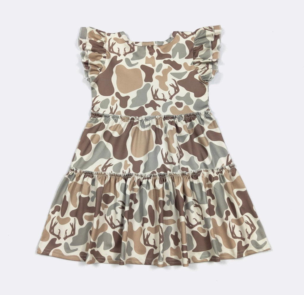 Muted Camo Tier Dress
