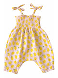 Lemon Sorbet Muslin Smocked Jumpsuit
