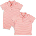 Salmon Stripe Youth Polo