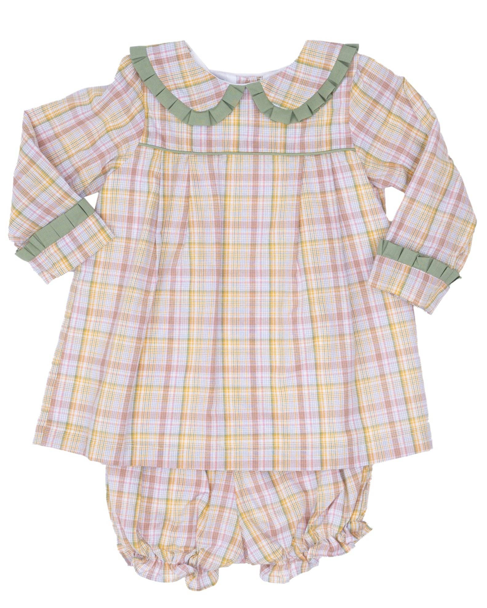 Taylor Harvest Fields Plaid Bloomer Set