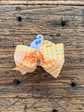 Gold Gingham Bow