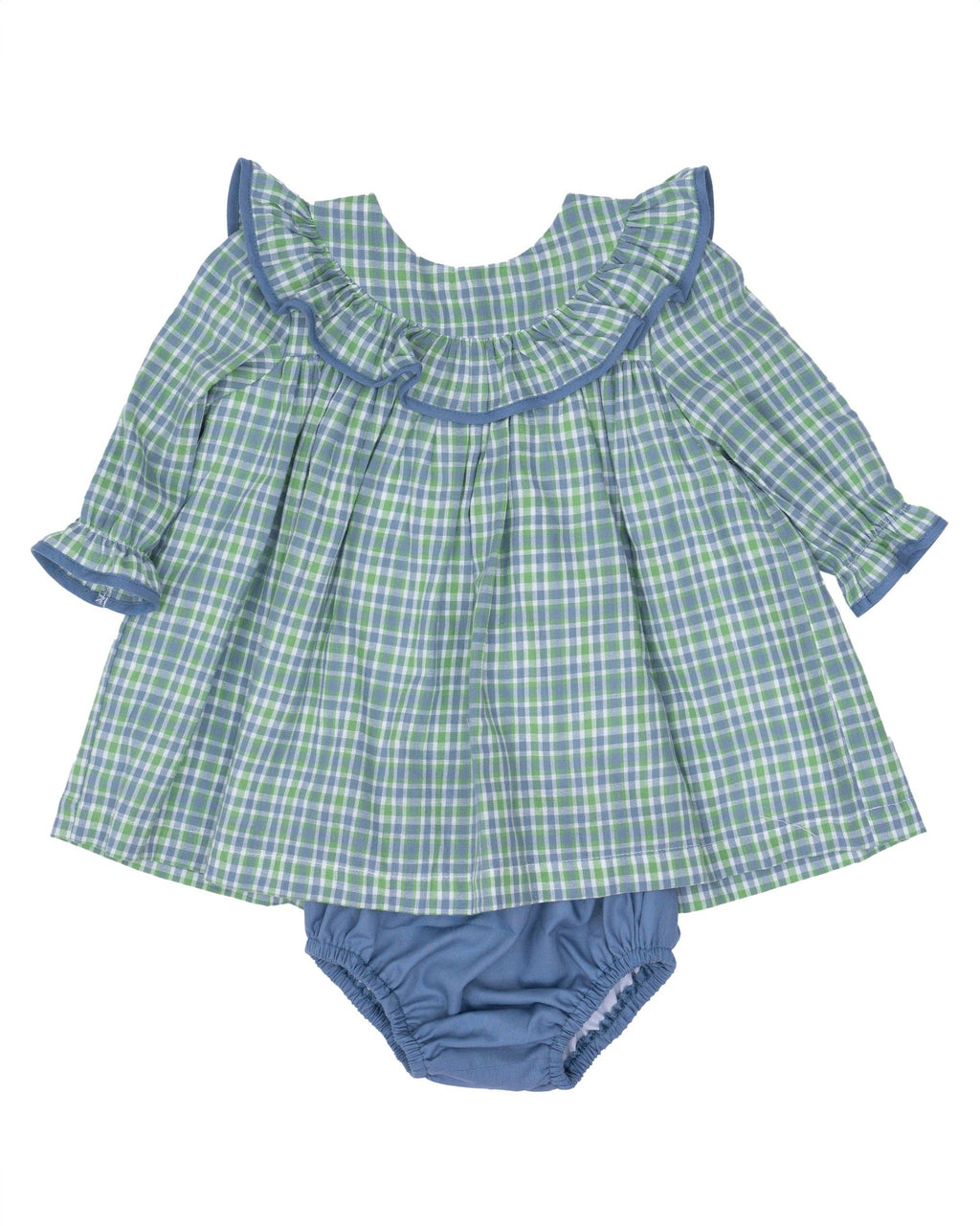 Layla Bluegrass Plaid Bloomer Set