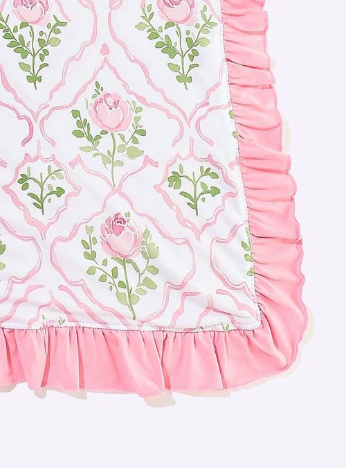 Baby Blanket - Rose Frame