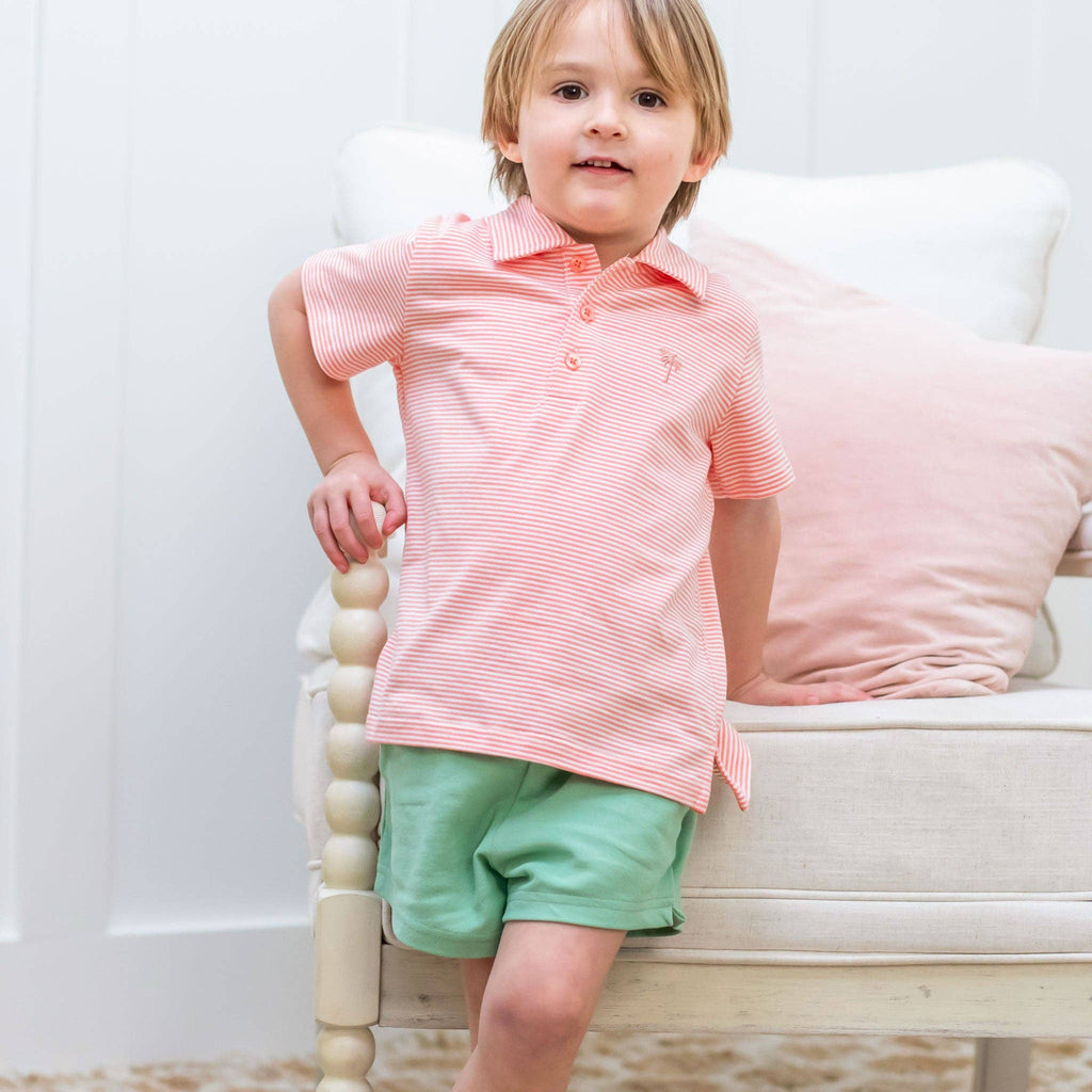 Salmon Stripe Romper