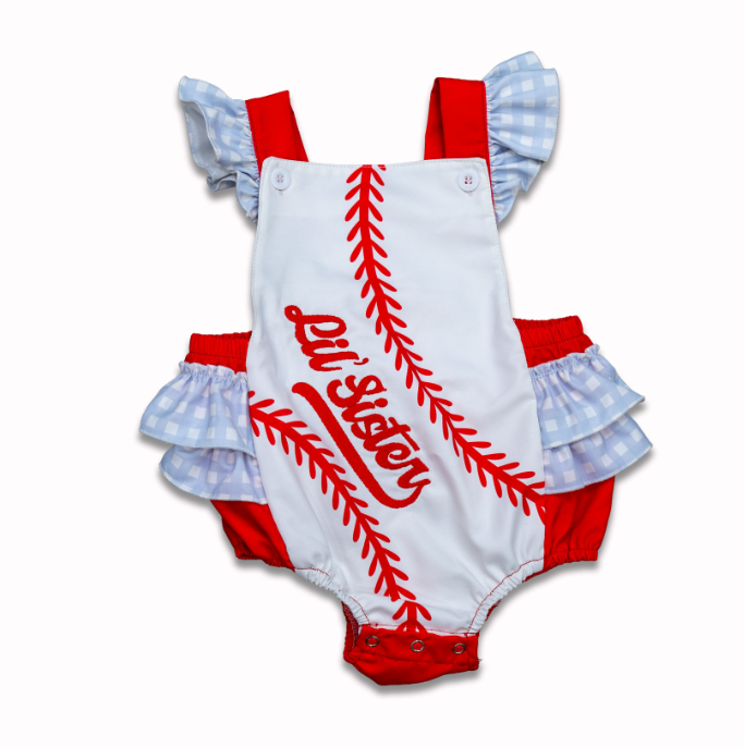 Home Run Honey Girls Baby Ruffle Bubble