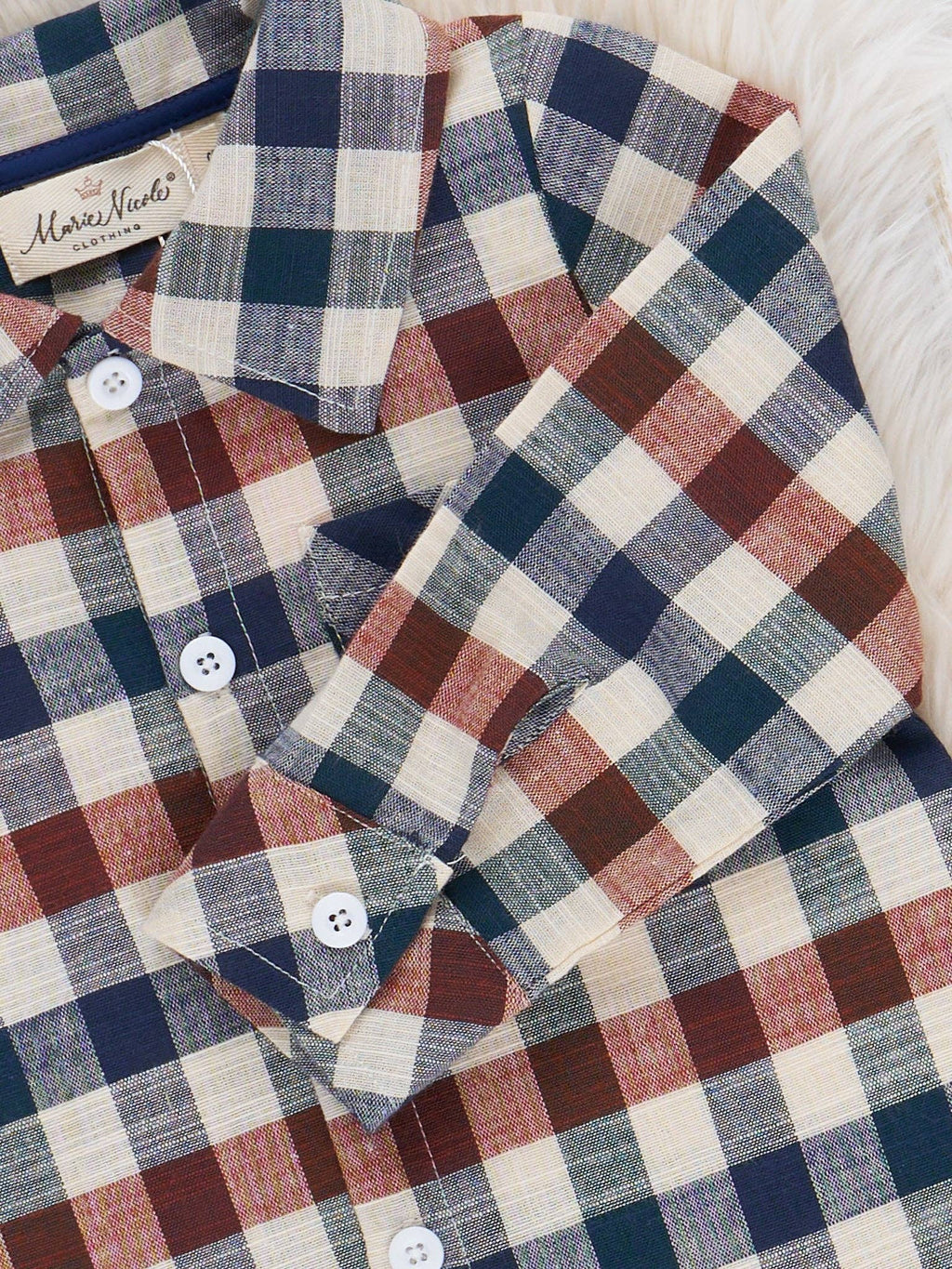 Fall Vintage Plaid Button Up