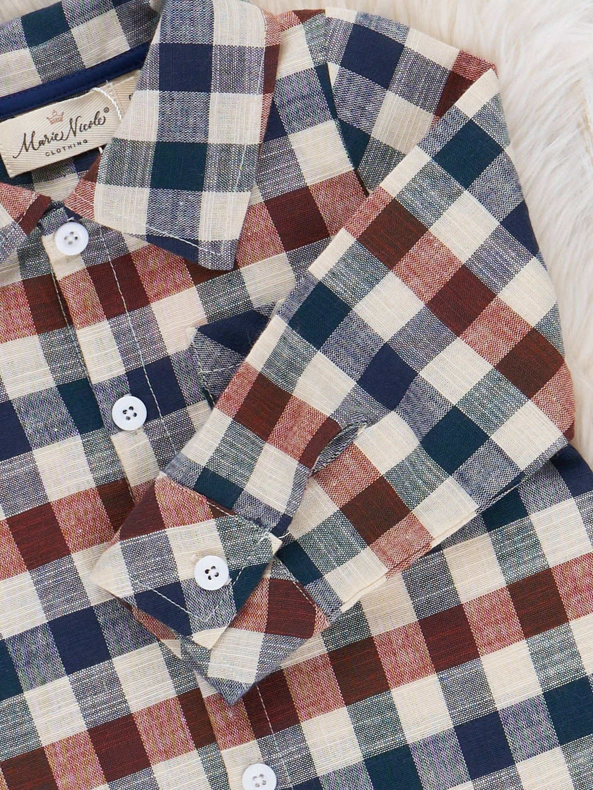 Fall Vintage Plaid Button Up