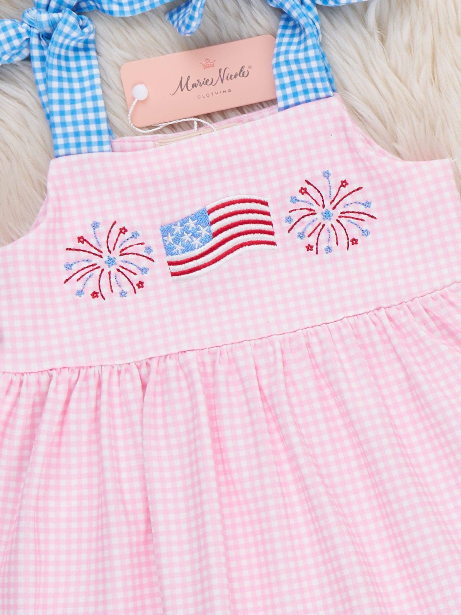 Freedom Sparkles Embroidered Dress