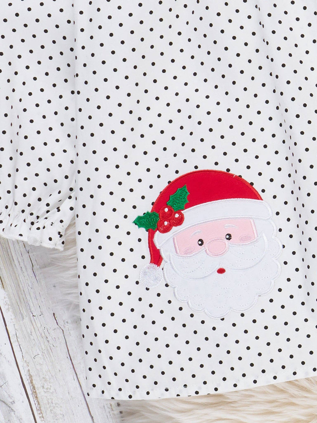 Red & White Santa Smocked Dress