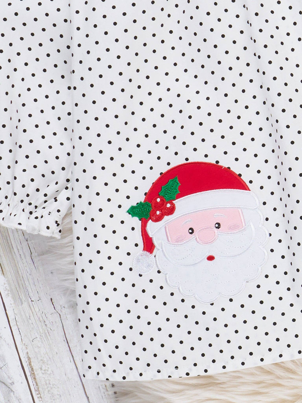 Red & White Santa Smocked Dress