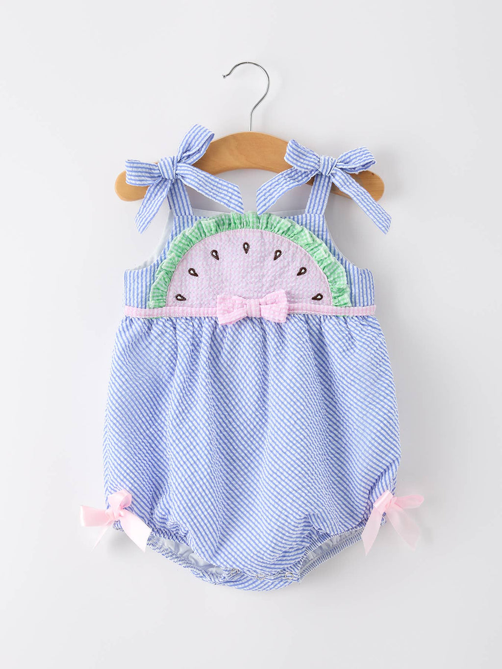 Watermelon Stripe Girl Romper