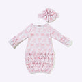 Pink Waverly Baby Gown