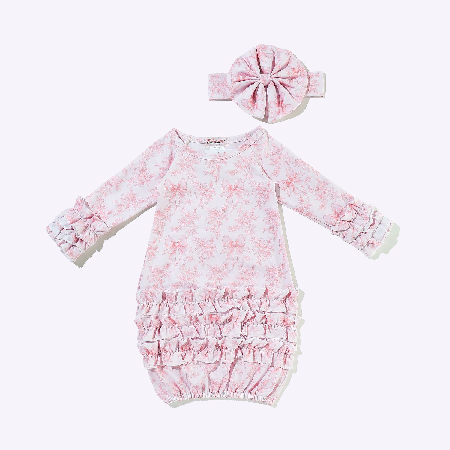 Pink Waverly Baby Gown