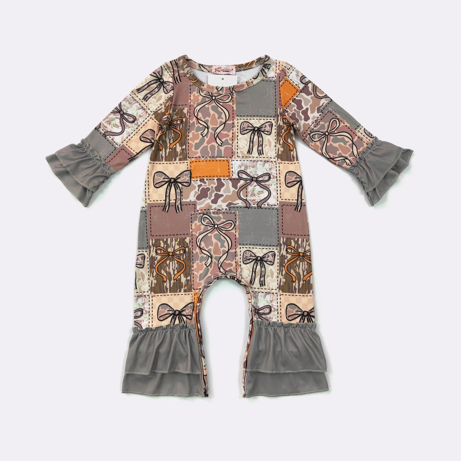 Camo Patchwork Baby Romper