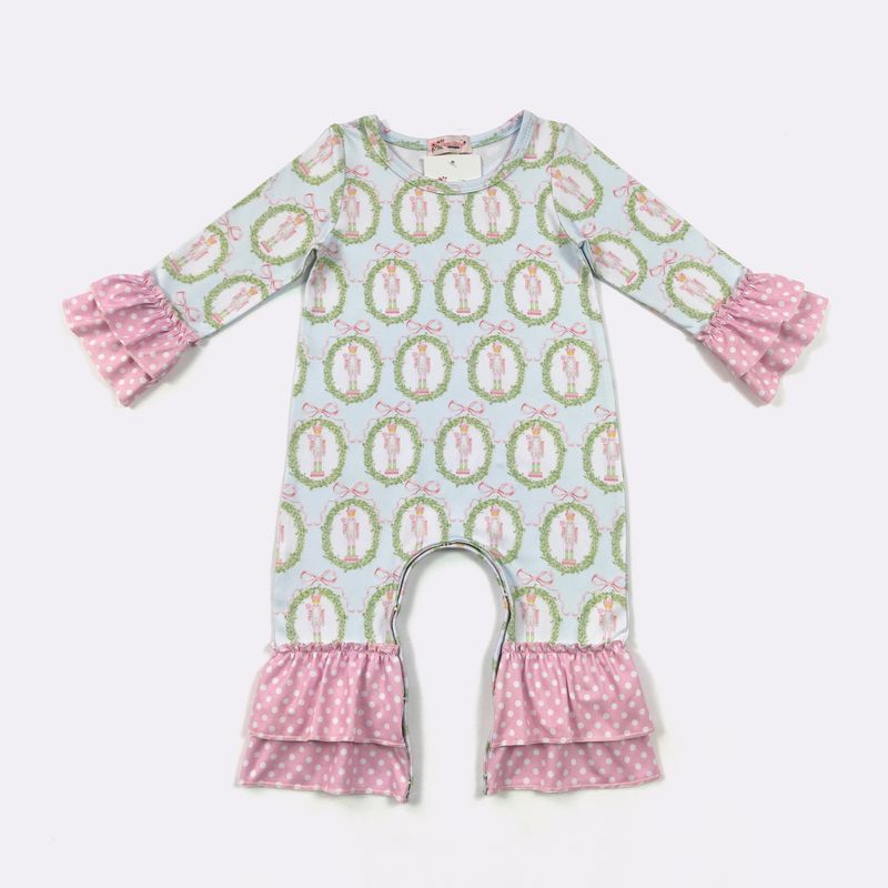 Nutcracker Wreath Baby Romper