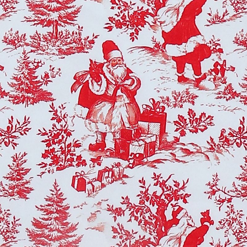 Red Christmas Toile Baby Romper