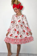 Pink Kris Kringle Girls Dress