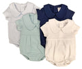 Short Sleeve Light Blue Pleated Bubble