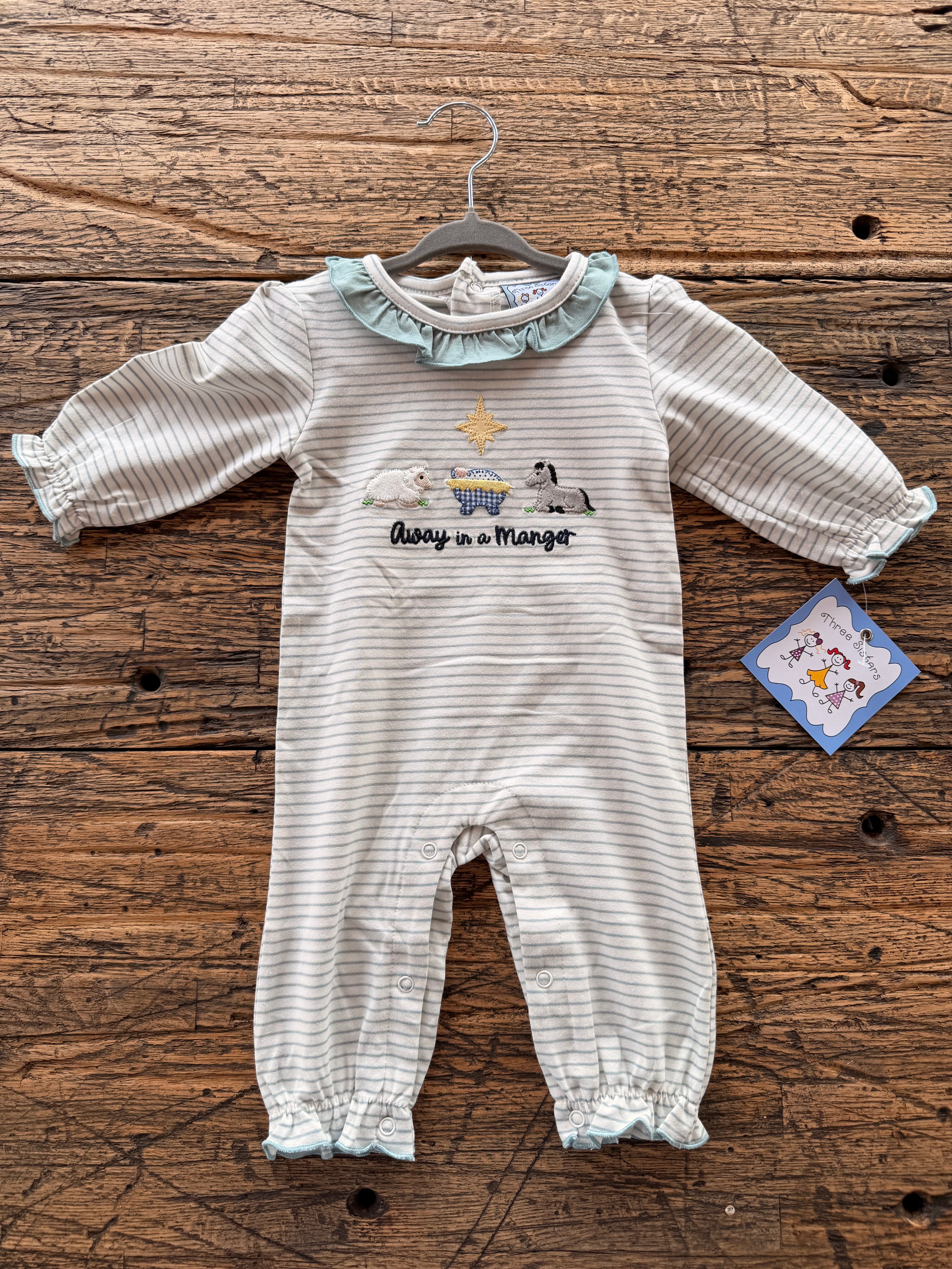 Away in a Manger Girls Romper