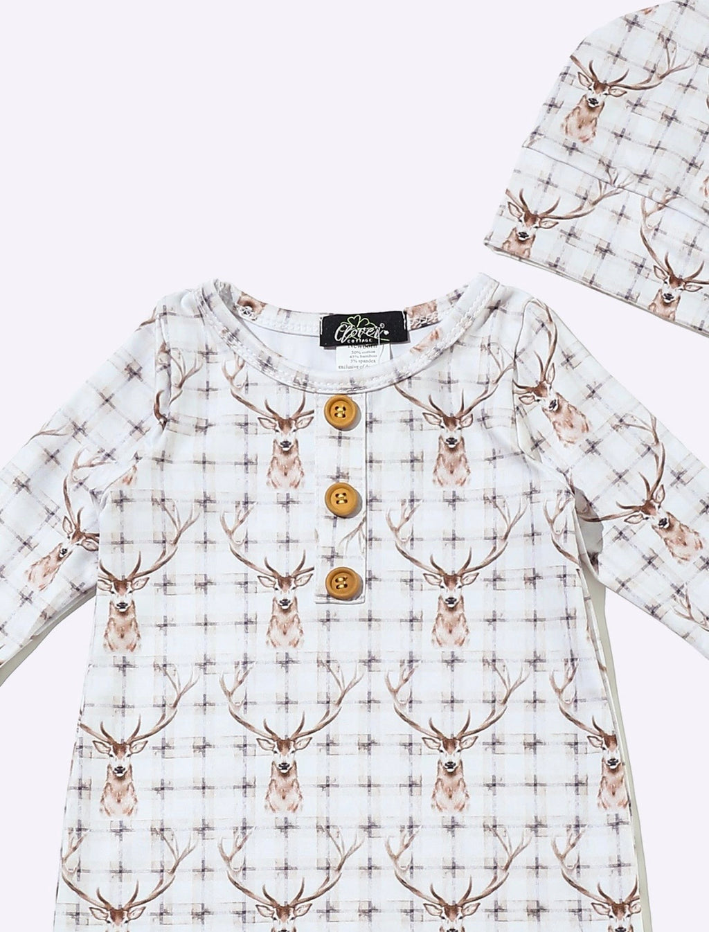 Knotted Gown - Plaid Deer