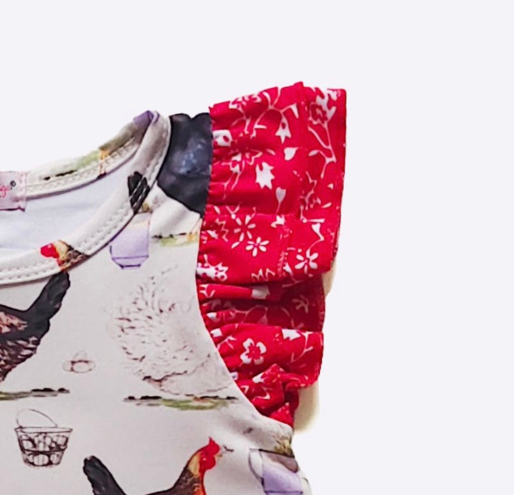 Baby Romper - Red Rooster
