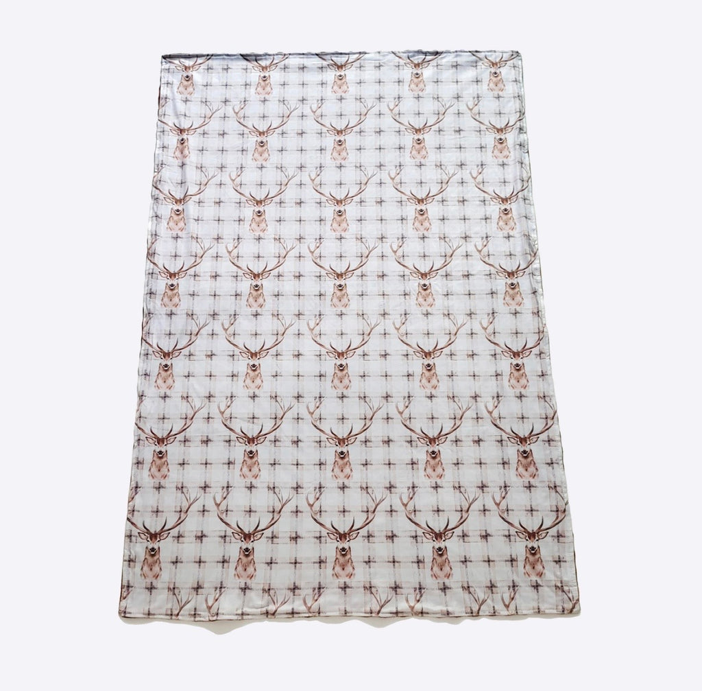 Baby Blanket - Plaid Deer