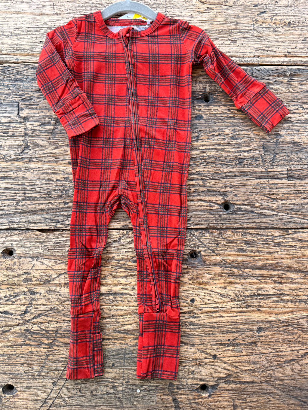 Christmas Plaid Converter Onesie