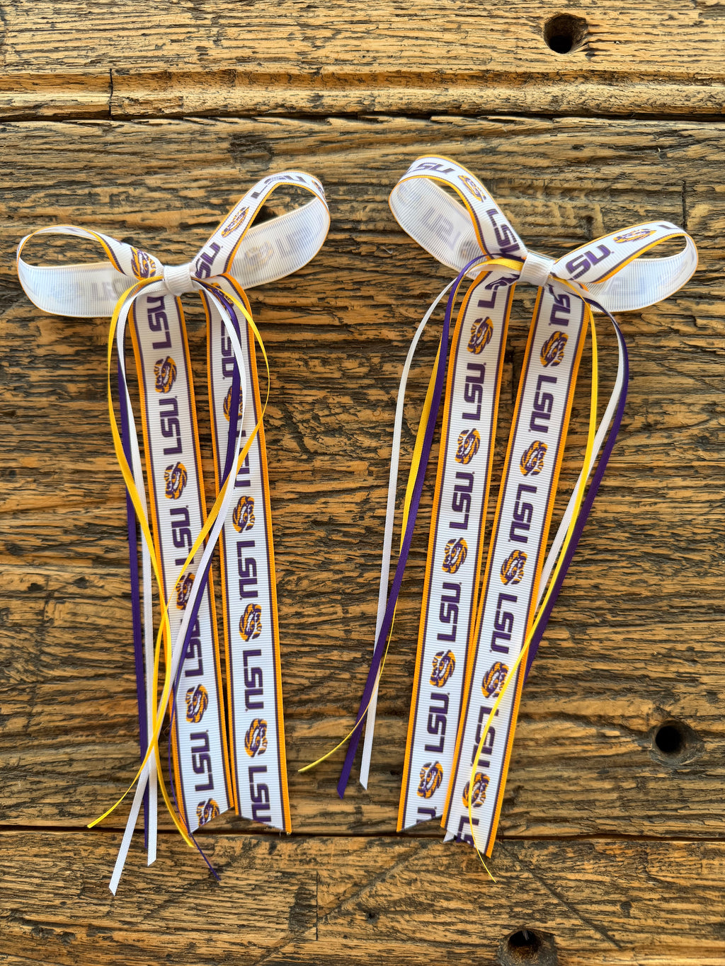 LSU Boot Bow Pair