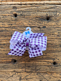 Purple Gingham Bow