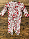 Santa Toile Ruffle Footie