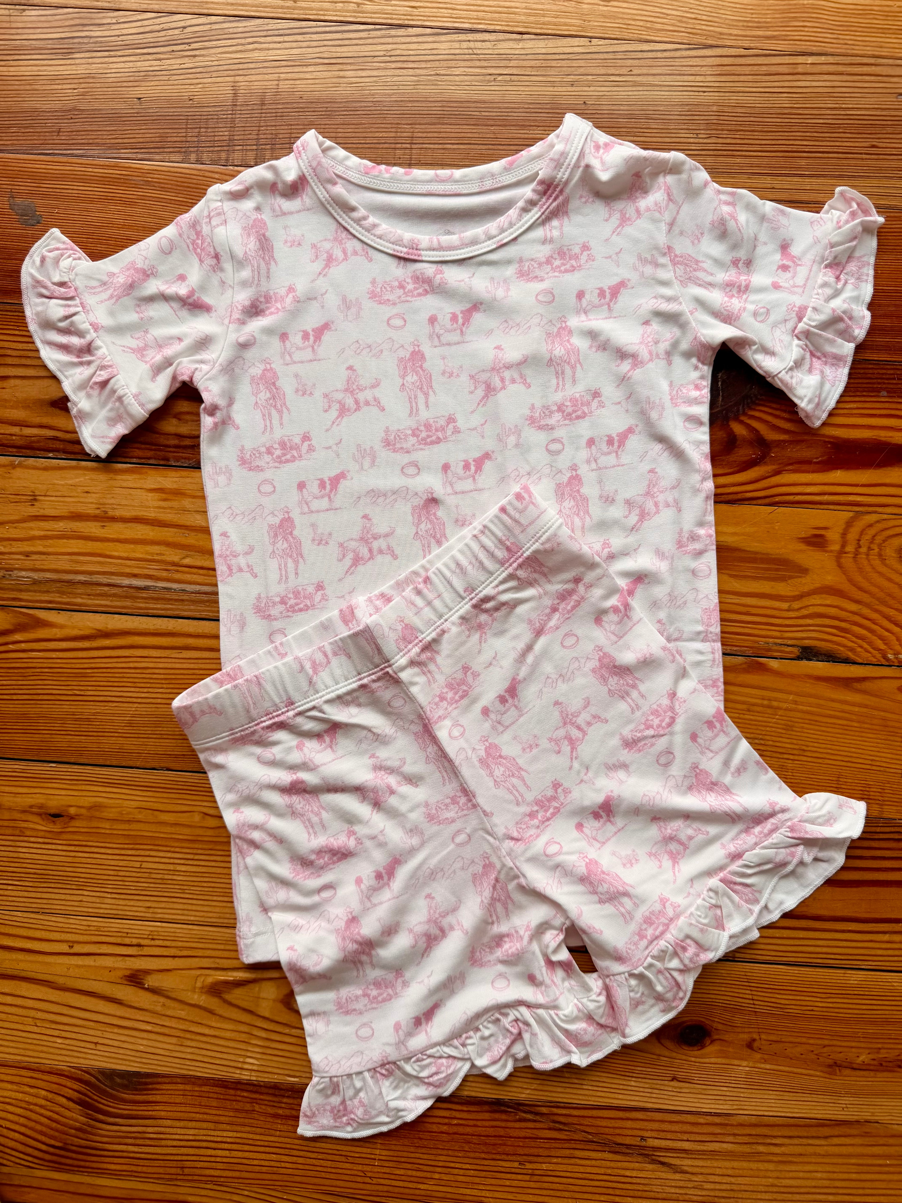 Pink Western 2PC Short Lounger