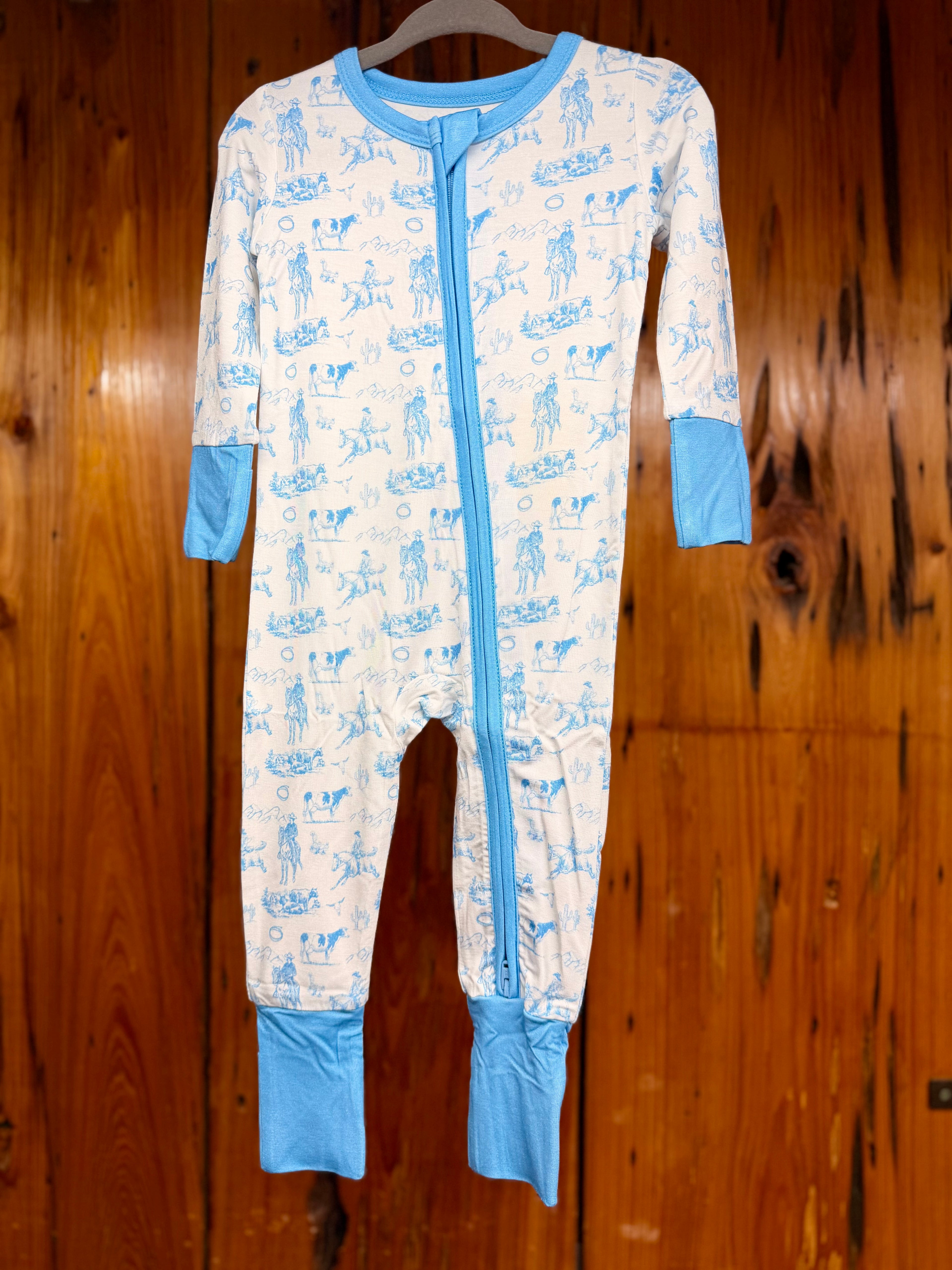 Blue Western Converter Onsie
