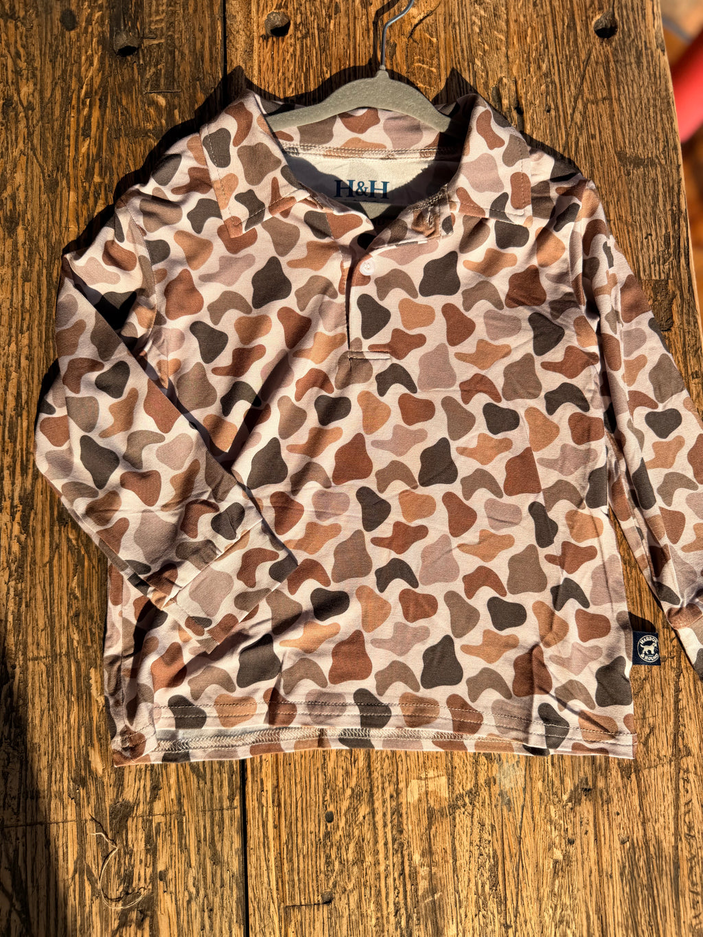 Pier Polo in Field Camo L/S