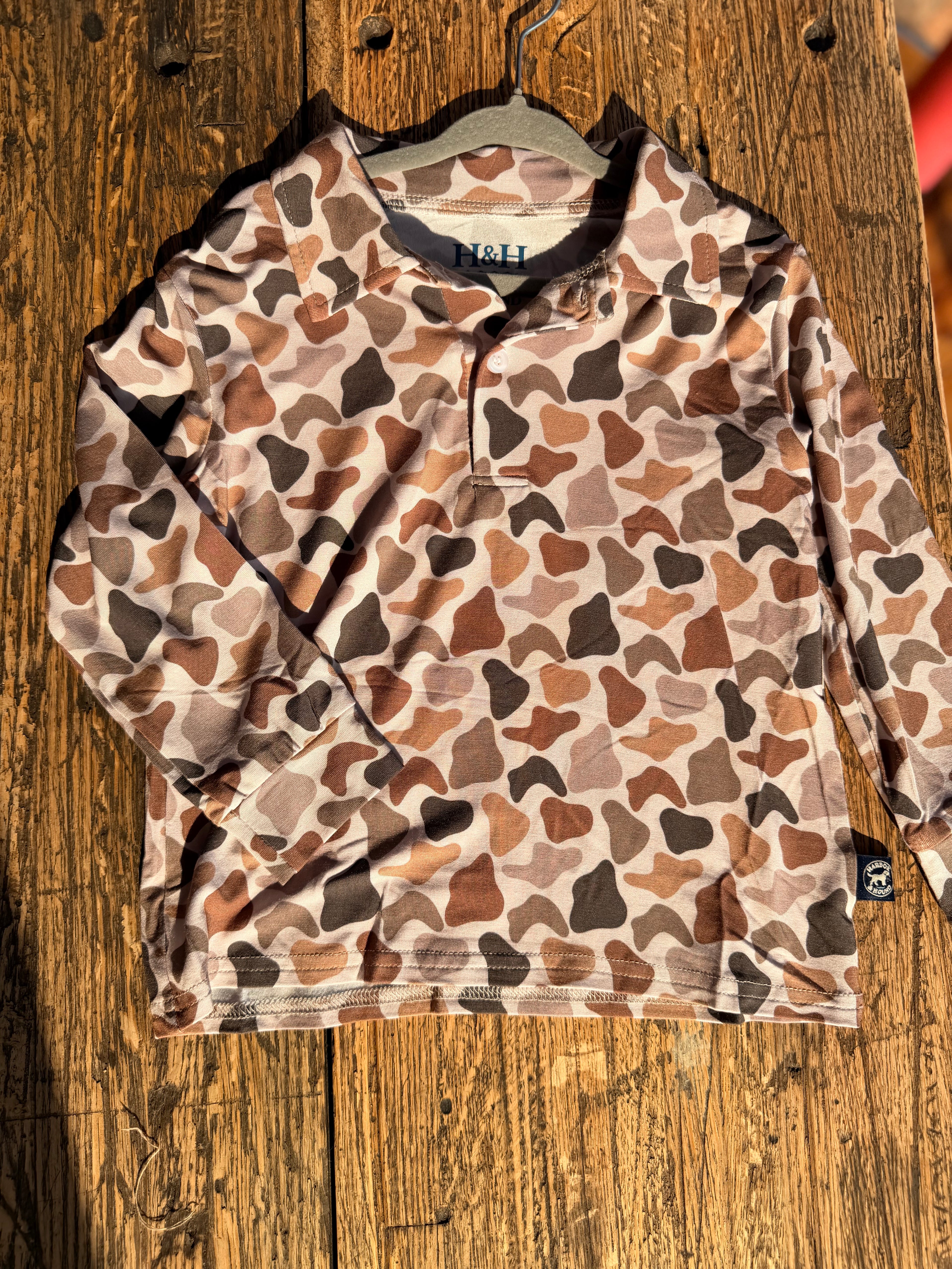 Pier Polo in Field Camo L/S