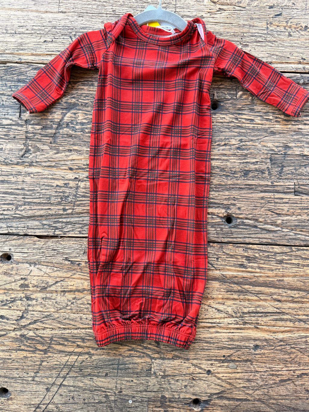 Christmas Plaid Baby Gown Newborn