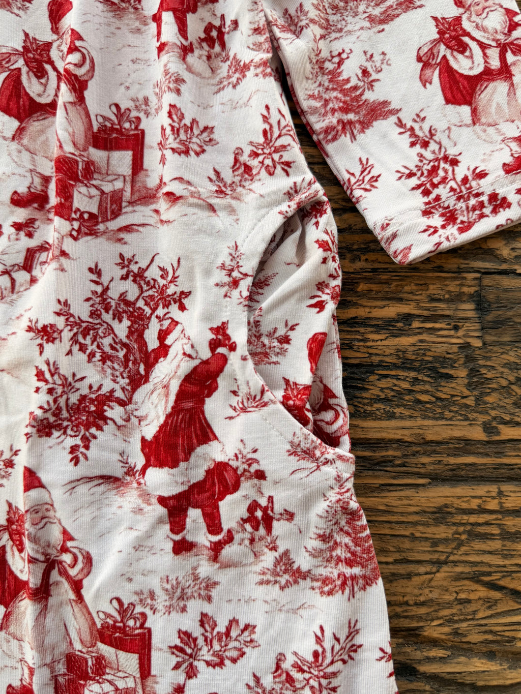 Santa Toile Lounger Gown