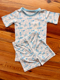 Blue Western 2 PC Short Lounger