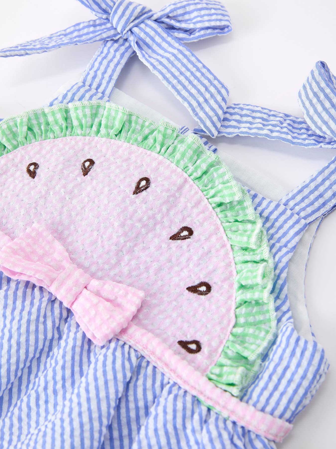 Watermelon Stripe Girl Romper