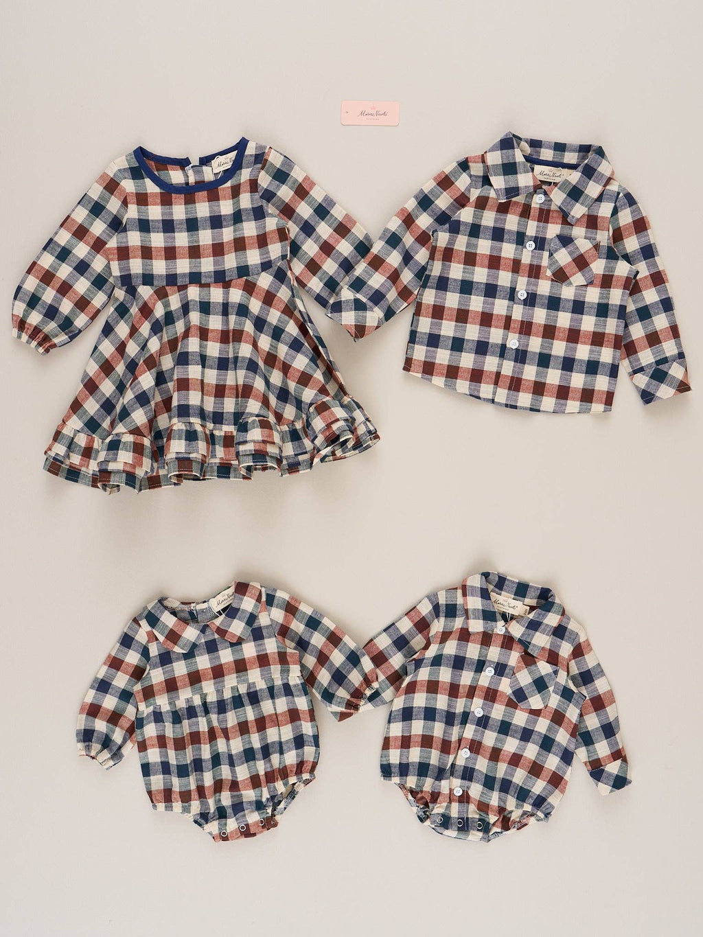 Fall Vintage Plaid Ruffle Swing Dress