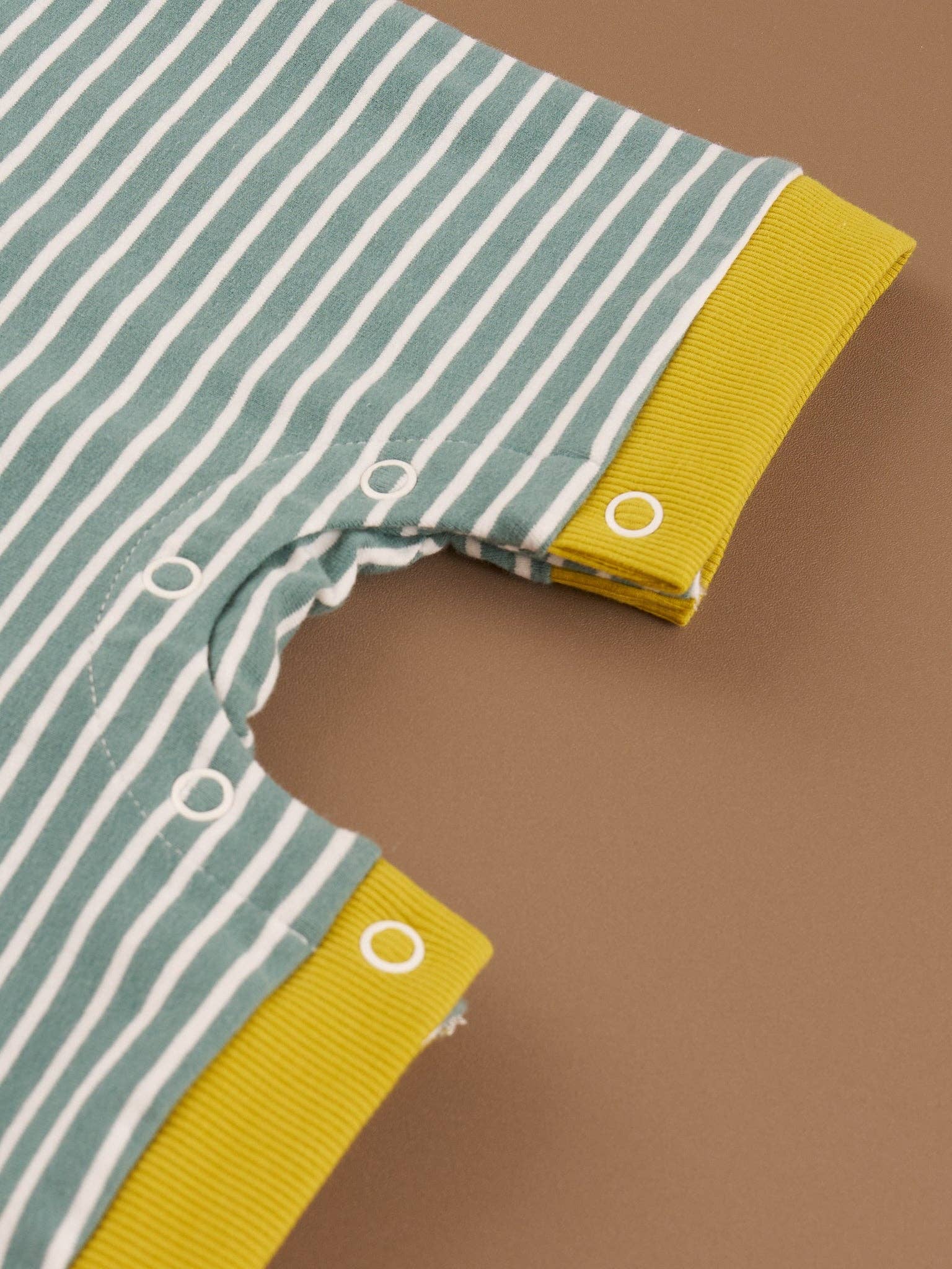 Poppy Sunshine Striped Pocket Romper
