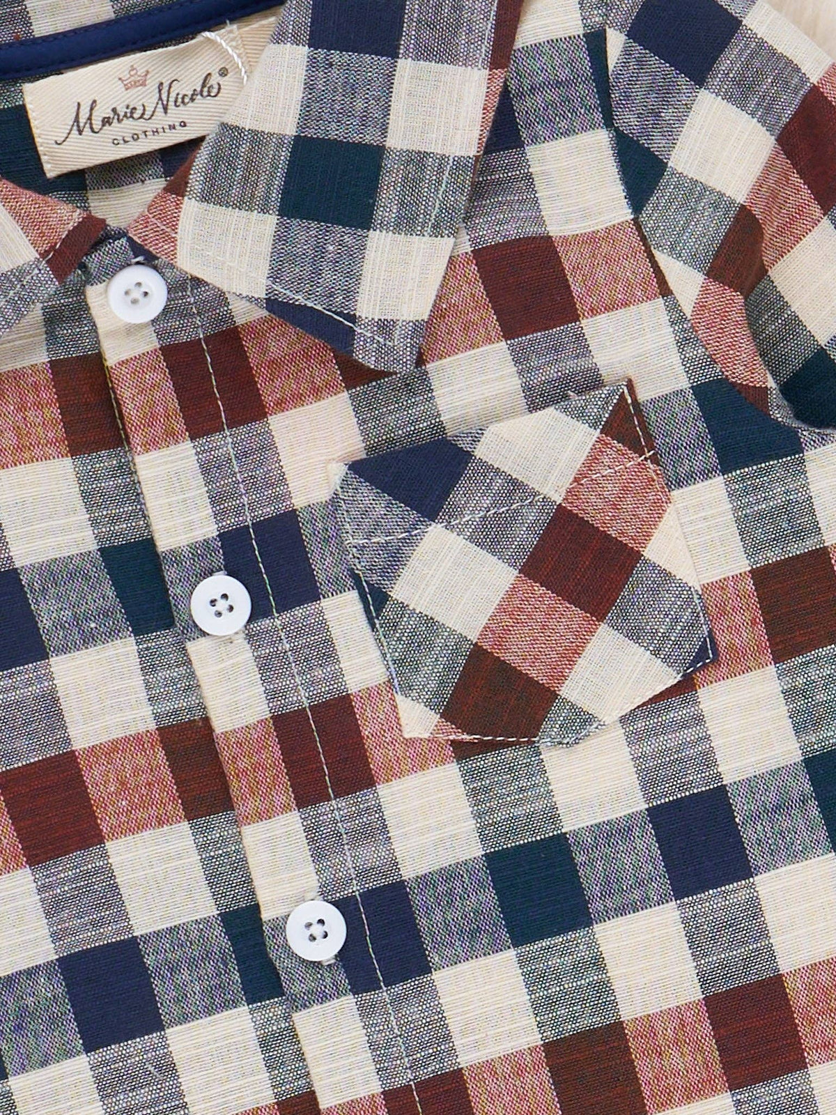 Fall Vintage Plaid Button Up
