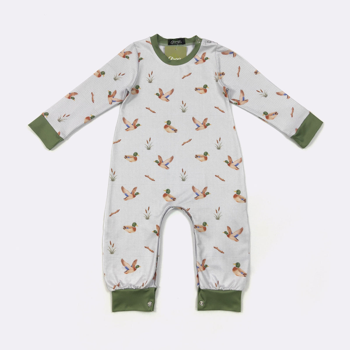 Duck Check Boy Romper