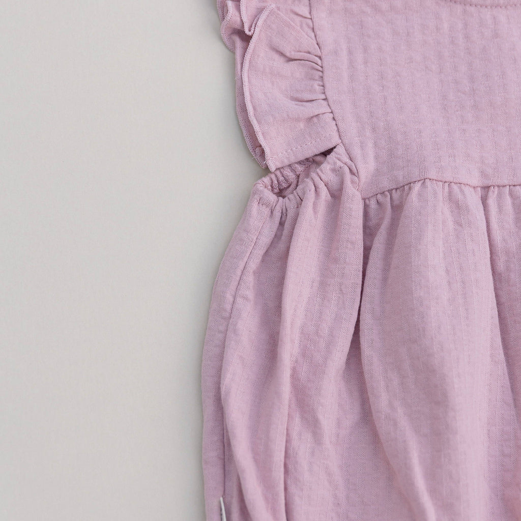 Ruffled Bubble Onesie: Pink